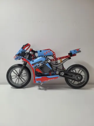Moto Lego Technic Azul y Roja