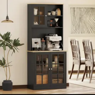 Alacena cocina estantes almacenamiento vitrina