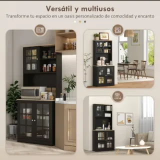 Alacena cocina estantes almacenamiento vitrina