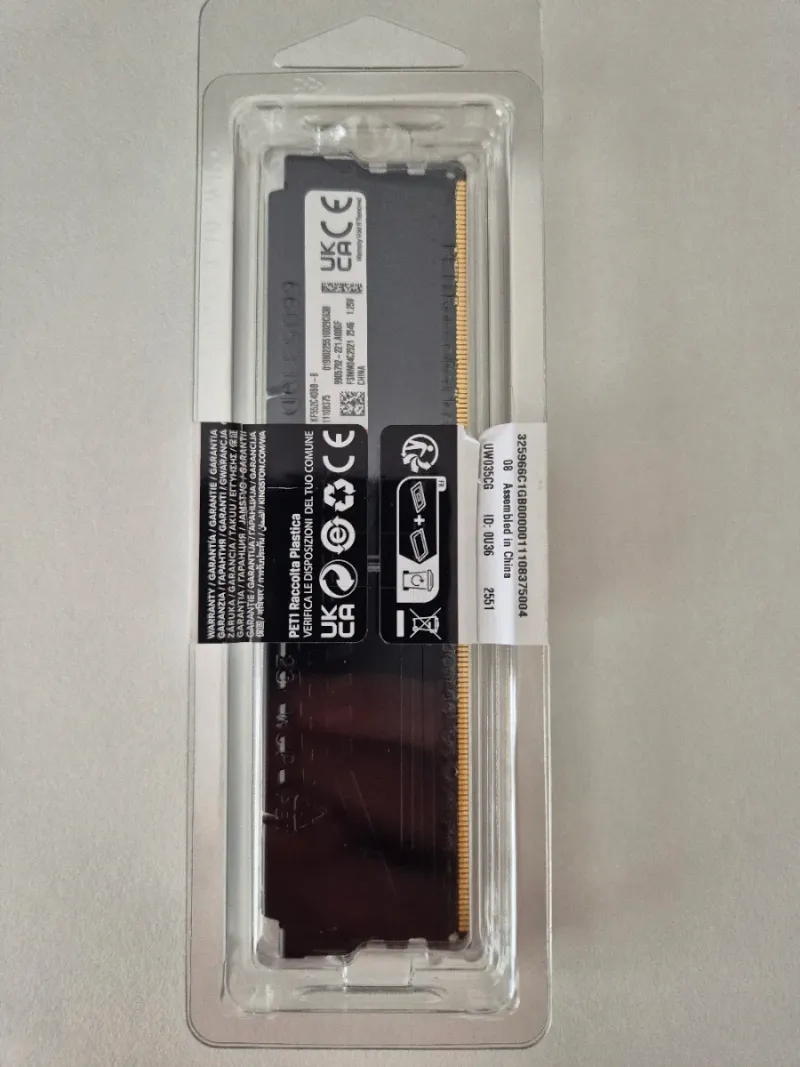 RAM Kingston Fury Beast DDR5 5200MHz 8GB. afbeelding 3