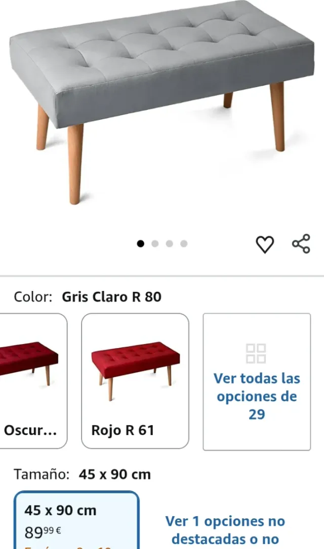 Banco Elegante MG Design Madera Gris