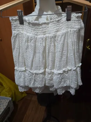 Conjunto Blusa y Falda Blanca