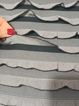 Fodere Cuscini decorativi grigio/nero con volant