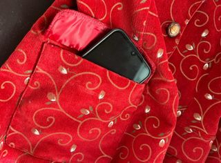 Chaqueta floral roja talla 36