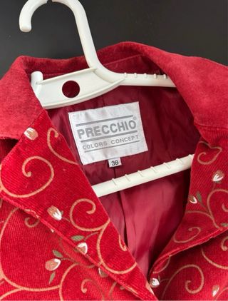 Chaqueta floral roja talla 36