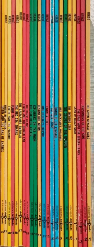 Tintín en inglés-colección original 22 fascículos.