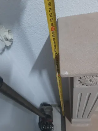 Decoración Chimenea Piedra Rosa