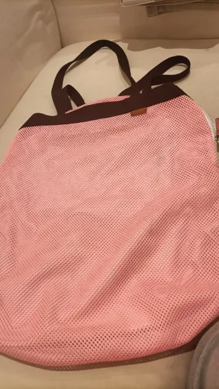 Bolso de playa veraniego rosa