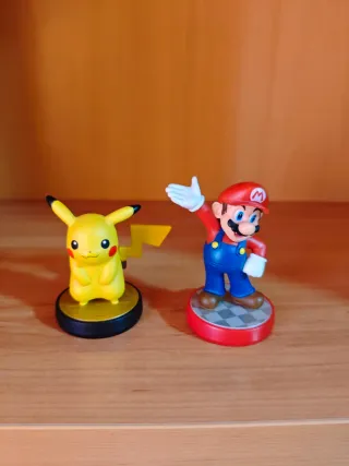 Lote Amiibo Nintendo Mario y Pikachu