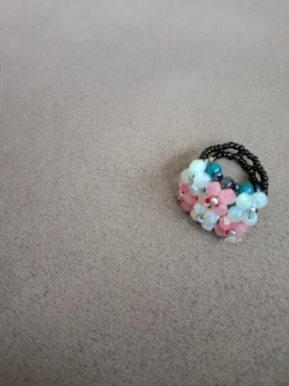 Anillo flores cristal Swarovski