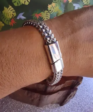 Pulsera Acero Trenzado Cierre Magnético