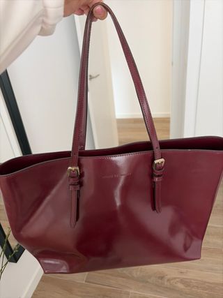 Bolso Adolfo Domínguez Rojo Piel