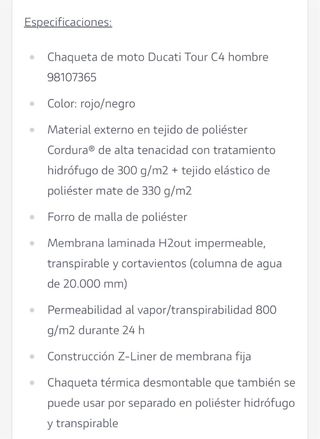 Chaqueta Ducati
