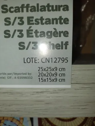 Estanterías de pared CASASELECCION (3 uds)