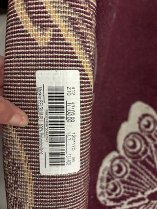 Alfombra Mariposas Burdeos 120x170 cm