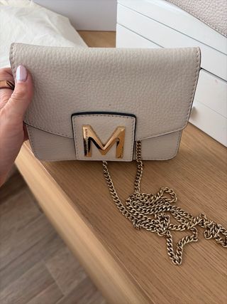 Bolso Lola Casademunt Beige y Dorado