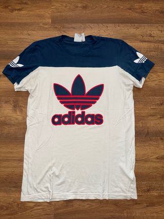 Camiseta Adidas Talla M Azul y Blanca