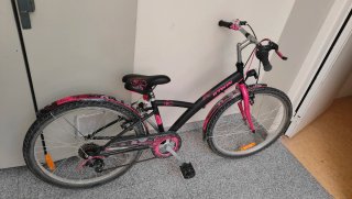 Bicicleta Infantil 20 Negra y Rosa