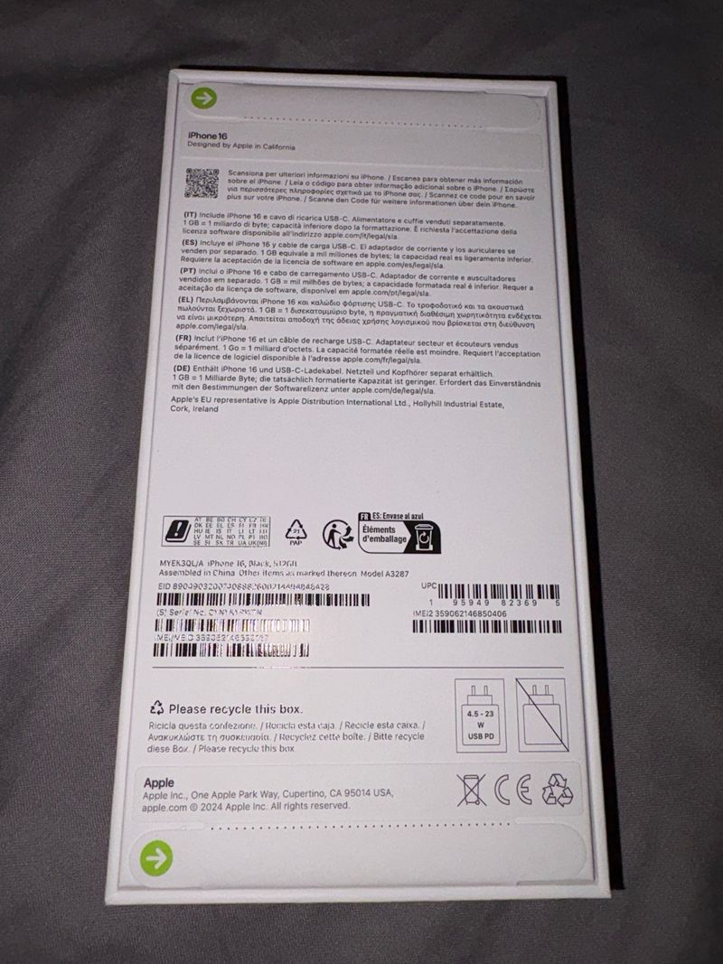 iPhone 16 512GB Negro Precintado con garantia afbeelding 2