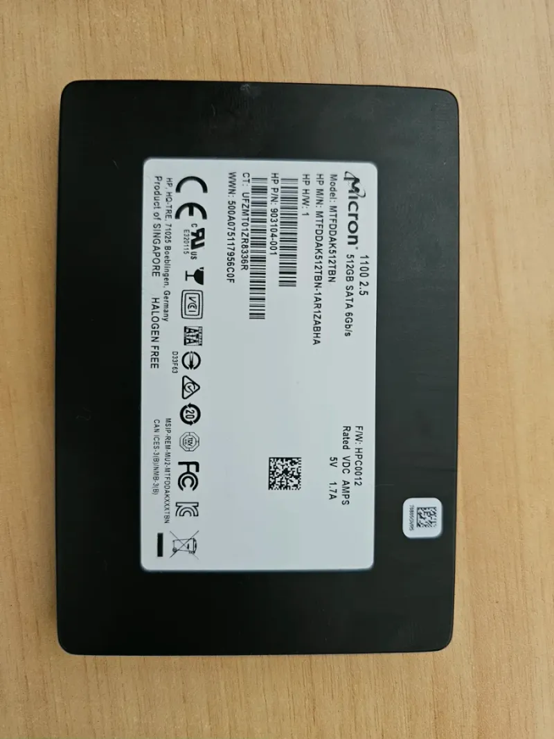 SSD Micron 512GB SATA 2.5 MTFDDAK512TBN