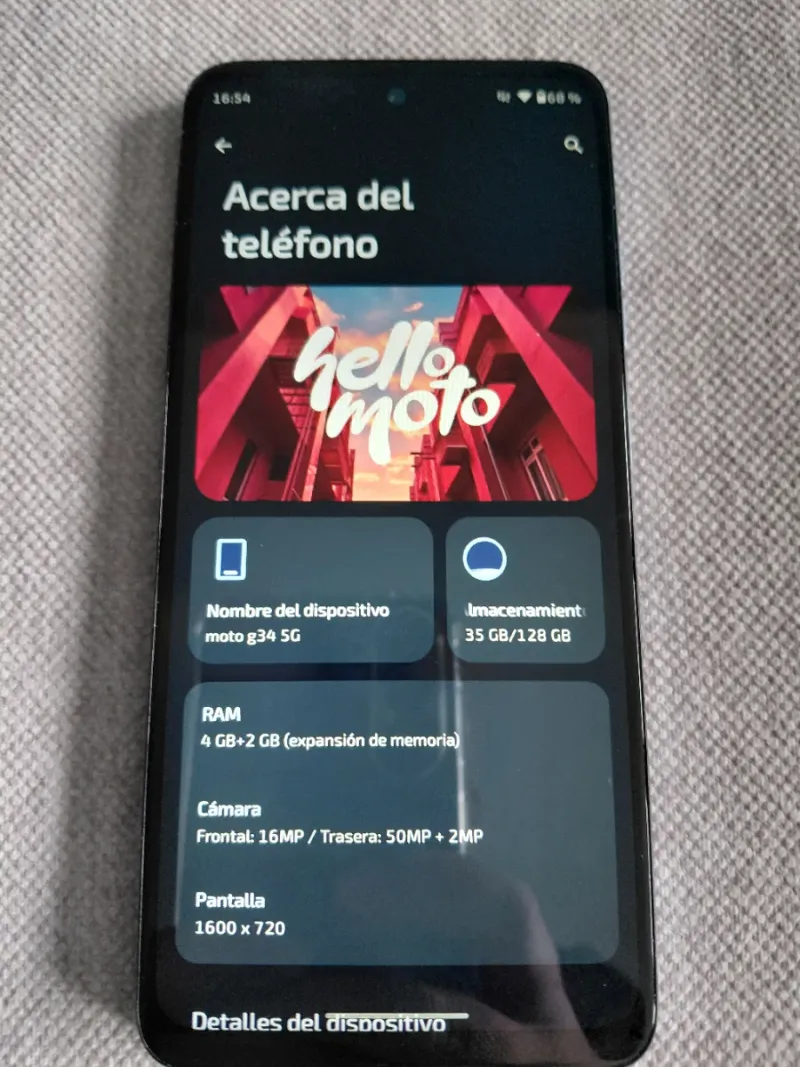 Motorola Moto G34 5G Azul afbeelding 3