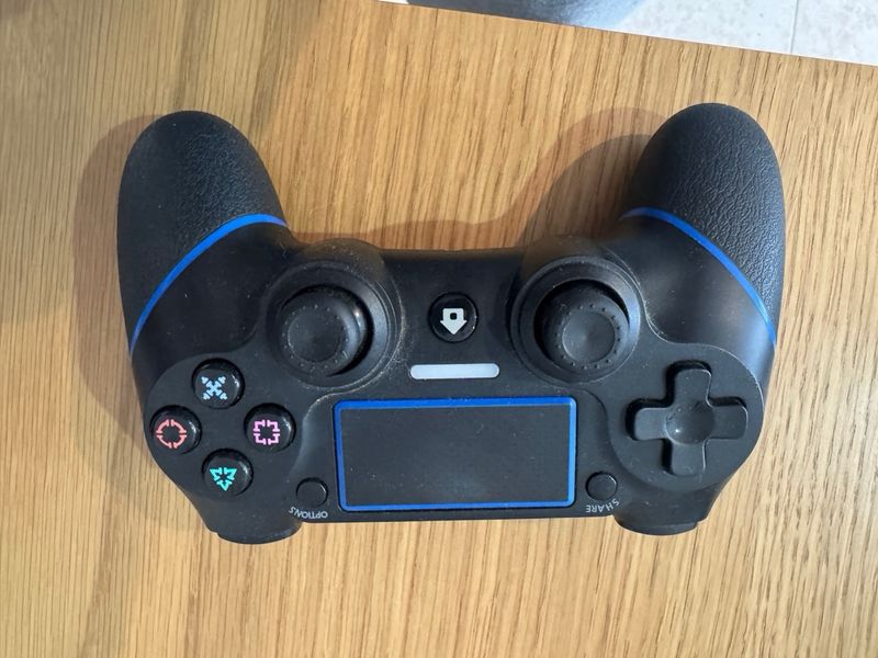 PS4 (PlayStation 4) Slim + Mando Negro/Azul afbeelding 4