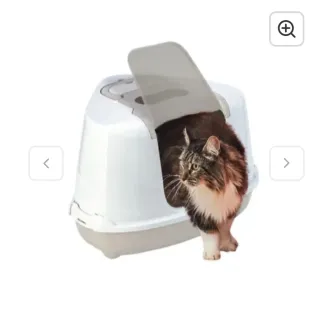 Arenero Esquinero Cerrado para Gatos