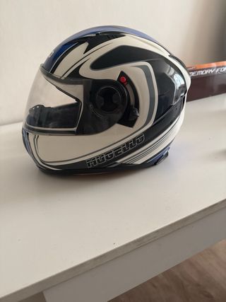 Casco Integral Moto Shiro Azul Blanco