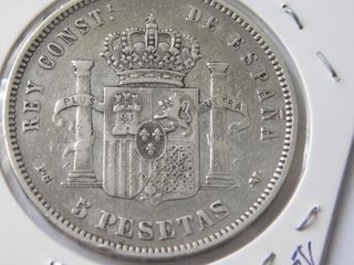 5 Pesetas Alfonso XIII 1891 Plata