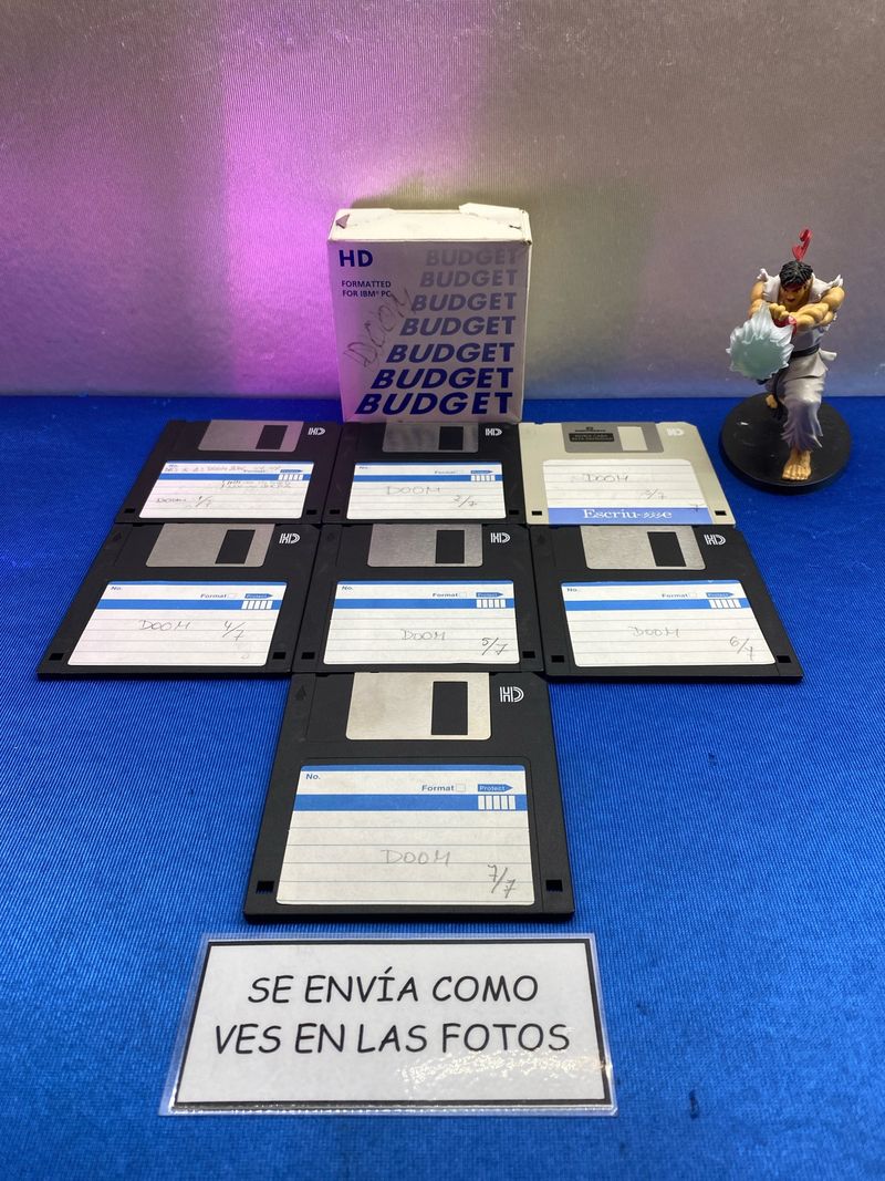 X7 DISQUETES FLOPPY DISK 3,5 PC IBM DOOM