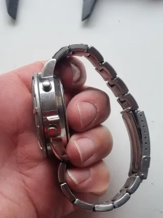 Reloj Digital Analógico Plata Negro