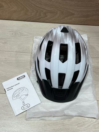 Casco Ciclismo ABUS Macator Blanco/Plata M