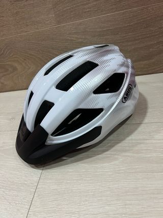 Casco Ciclismo ABUS Macator Blanco/Plata M