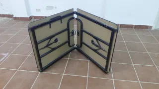 Mesa plegable madera y metal