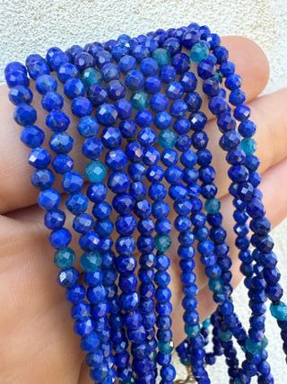 Collana lapislazzuli neolite oro 18 kt diamanti