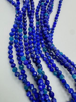 Collana lapislazzuli neolite oro 18 kt diamanti