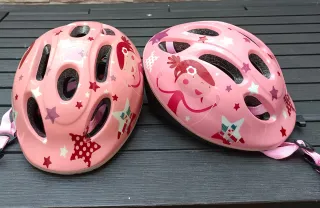 Casco Bicicleta Niñas Rosas- Estrellas