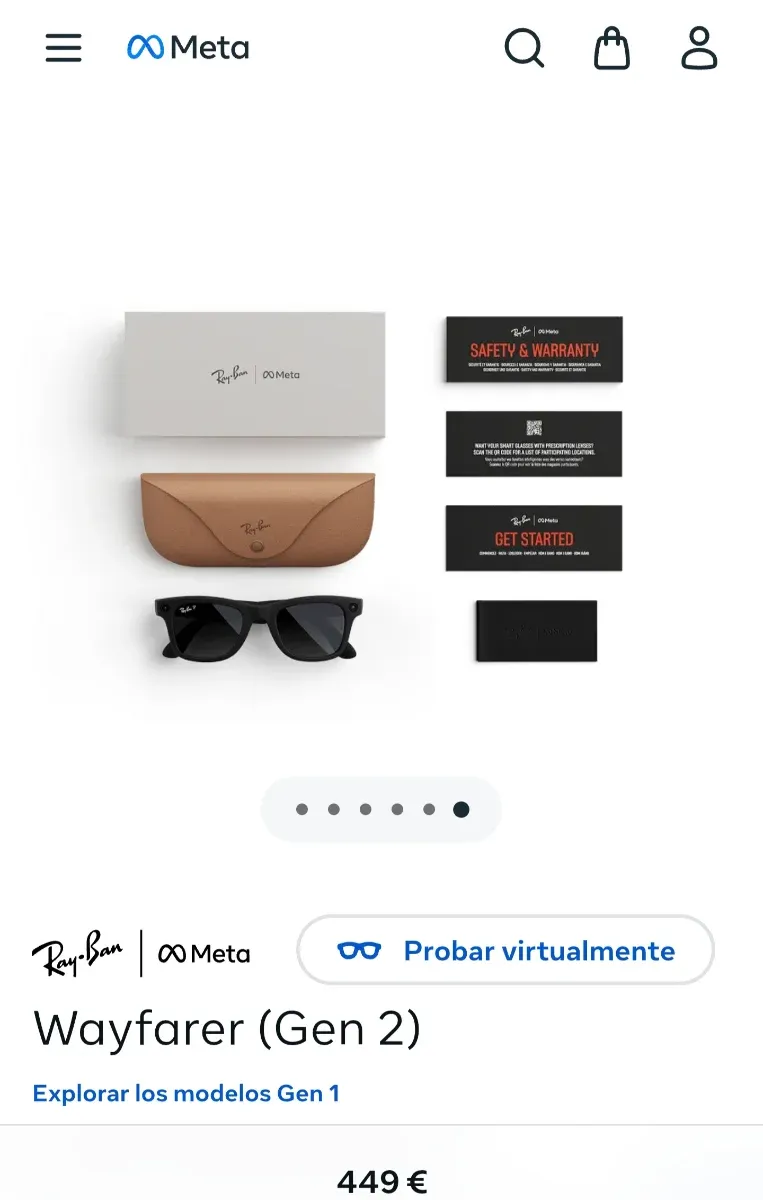 Gafas Ray-Ban Meta Wayfarer Gen 2 POLARIZADAS afbeelding 2