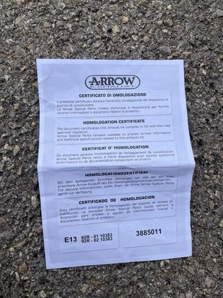 Escape completo Yamaha MT07 2021-2024 Arrow Thunde