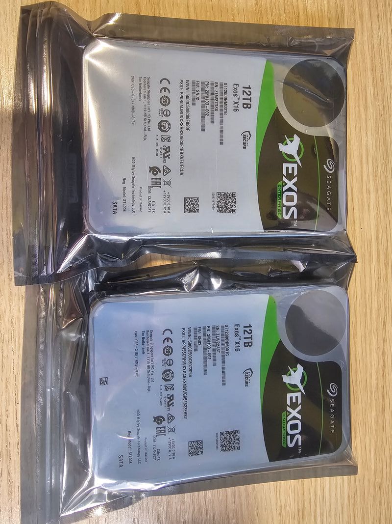 2x Seagate Exos X16 12TB Enterprise HDD afbeelding 3