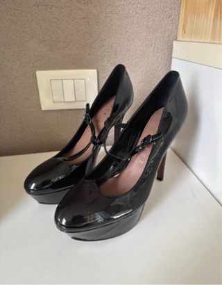 Scarpe Lola Cruv tacco 38 nere vernice