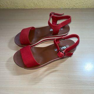 Sandalias Maripax Verano Rojas y Blancas