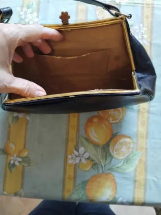 Borsa pelle vintage anni 50/60