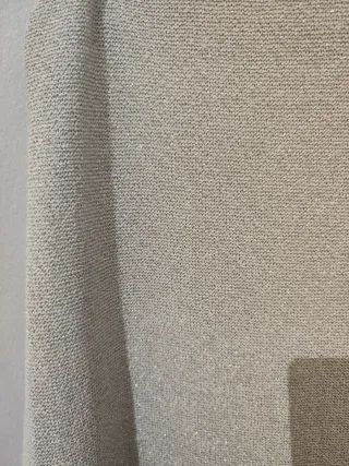 Falda Zara Beige Hilo Metalizado