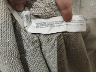 Falda Zara Beige Hilo Metalizado