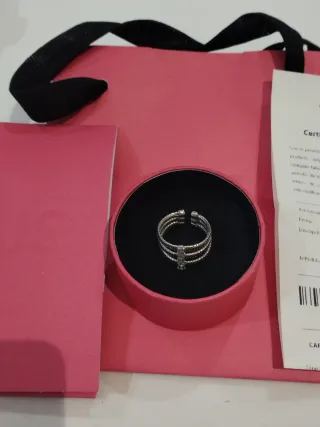 Anillo Tous Oro 18k Diamantes Ajustable