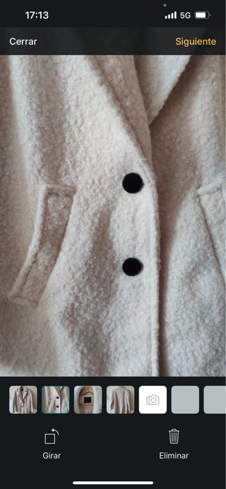 Abrigo Bershka bouclé beige