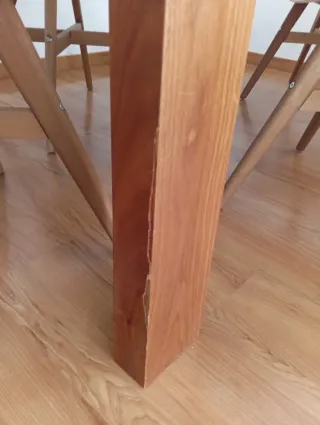 Mesa Comedor Grande Madera y Cristal