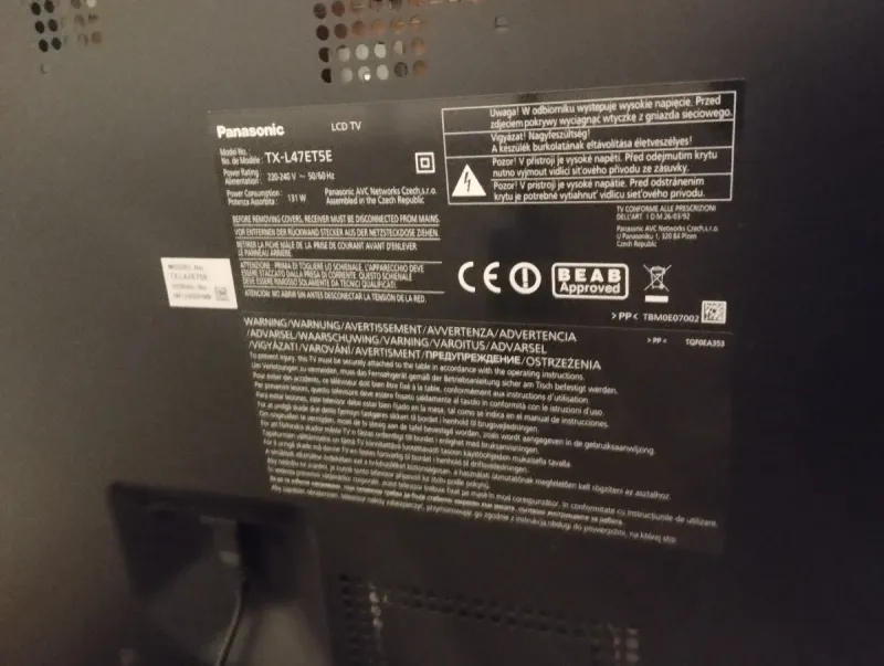 Televisor Panasonic TX-L47ET5E 50"
