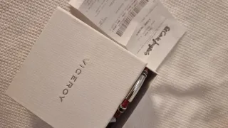 Pulsera Viceroy Caballero Cuero Rojo y Plata